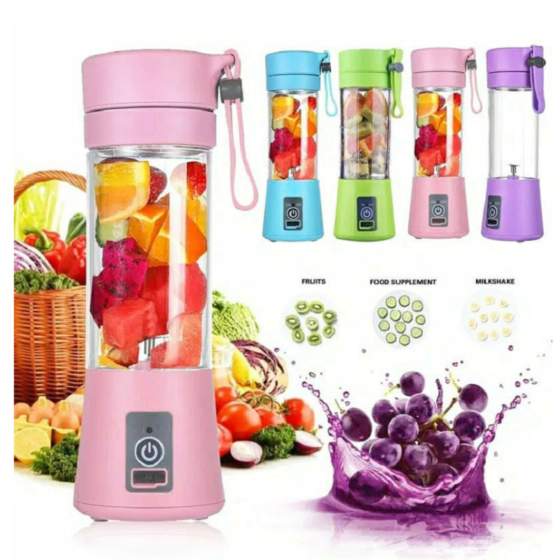 Portable Blender With USB Rechargeable Fruit Juice Mixer Portable Electric Mini Juicer