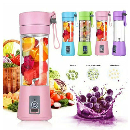 Portable Blender With USB Rechargeable Fruit Juice Mixer Portable Electric Mini Juicer